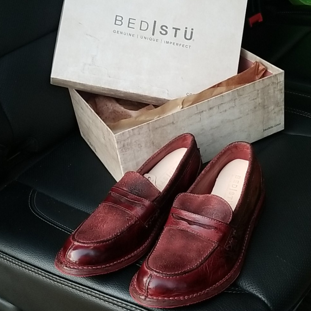 Bed Stu REINA size 7.5 merlot Cobbler loafers